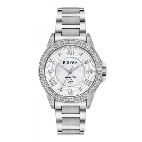 Comprar Reloj Mujer Bulova Marine Star 96R232 Diamantes Madreperla