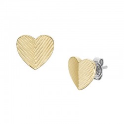 Imagen de Pendientes de Acero para Mujer - Fossil Harlow - JF04654710 - Corazón