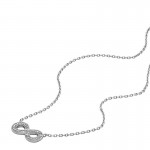 Imagen del Collar Fossil Sterling Silver mujer JFS00632040 Infinito