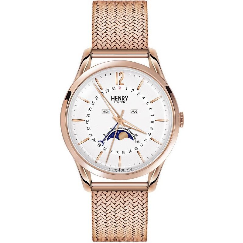 Unisex Henry London Watch Richmond HL39 LM 0162 Moonphase