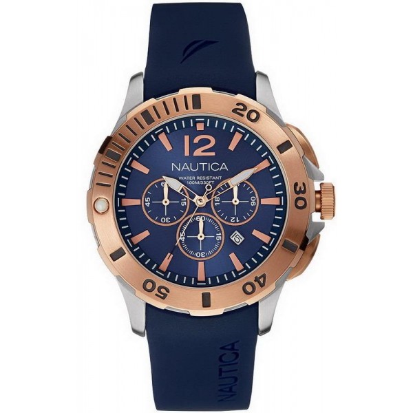 Nautica Мужские Часы BFD 101 Dive Style NAI19506G Хронограф Купить Nautica Мужские Часы BFD 101 Dive Style NAI19506G Хронограф