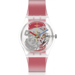 Reloj Unisex Swatch Gent Clearly Red Striped GE292
