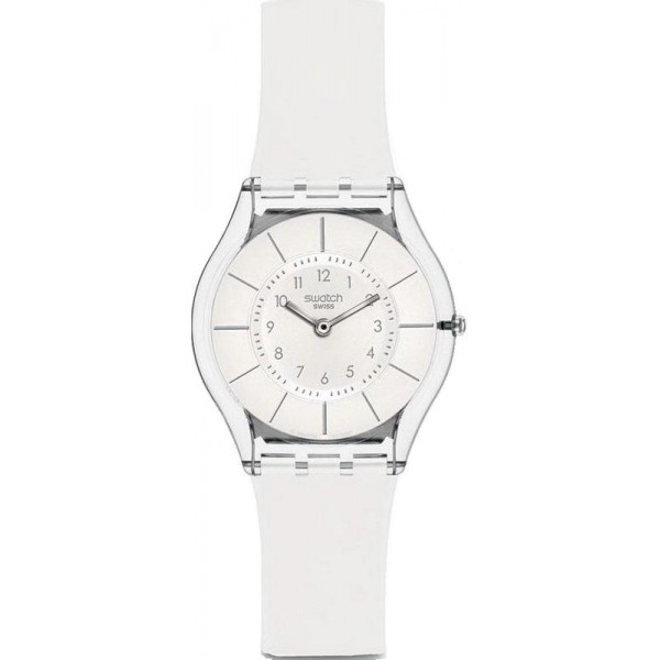 Buy Swatch Ladies Watch Skin Classic White Classiness SFK360