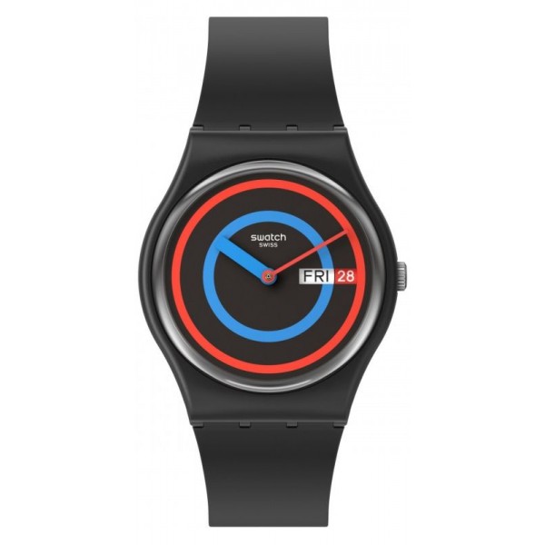 Купить Swatch Унисекс Часы Gent Circling Black SO28B706