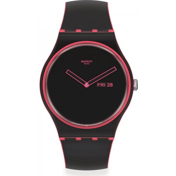 Купить Swatch Унисекс Часы New Gent Minimal Line Pink SO29P700