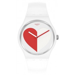 Swatch Ladies Watch New Gent Half <3 Red SO29Z113