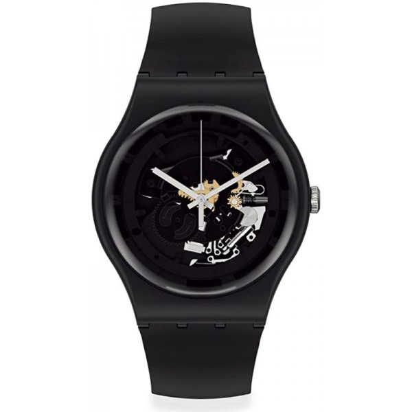 Buy Swatch Unisex Watch New Gent Spot Time Black SO32B108
