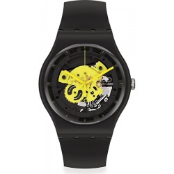 Unisex Swatch Watch New Gent Time To Yellow Big SO32B111