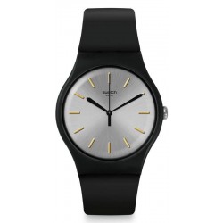 Swatch Unisex Watch New Gent Backtoblack SUOB173