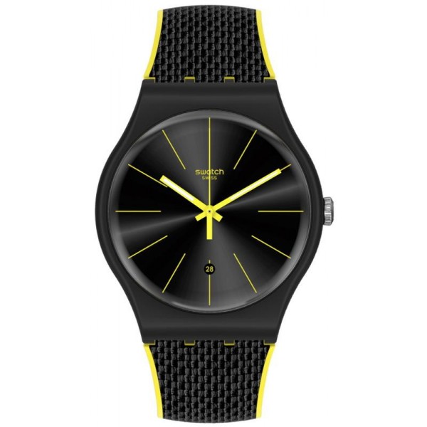 Buy Swatch Unisex Watch New Gent Night Cord SUOB406