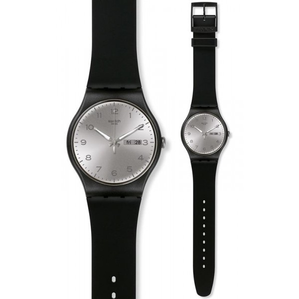 Buy Swatch Unisex Watch New Gent Silver Friend SUOB717