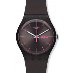 Swatch Unisex Watch New Gent Brown Rebel SUOC700