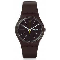 Swatch Unisex Watch New Gent Blue Browny SUOC704