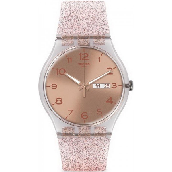 Acheter Montre Femme Swatch New Gent Pink Glistar SUOK703