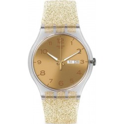 Swatch Ladies Watch New Gent Golden Sparkle SUOK704