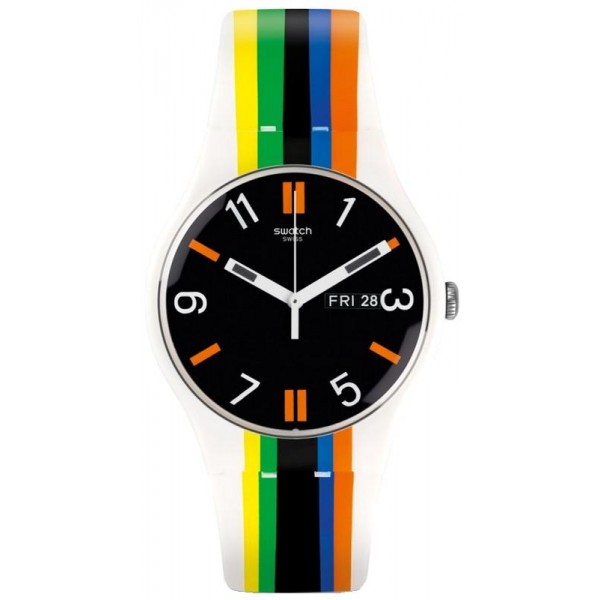 Buy Swatch Unisex Watch New Gent Ligne De Fuite SUOW708