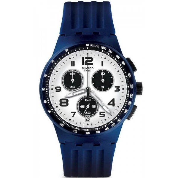 Buy Swatch Men's Watch Chrono Plastic Travel Choc SUSN408 Chronograph